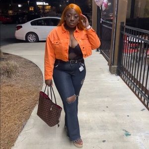 Fashion nova Orange Jean Jacket